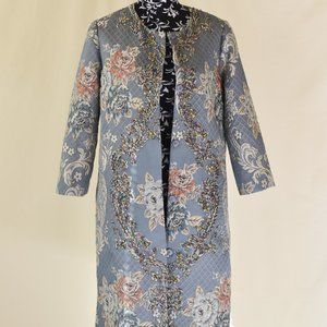 Colorful Lightweight Spring Dinner Jacket - Brocade and Beaded Stunning Coat!